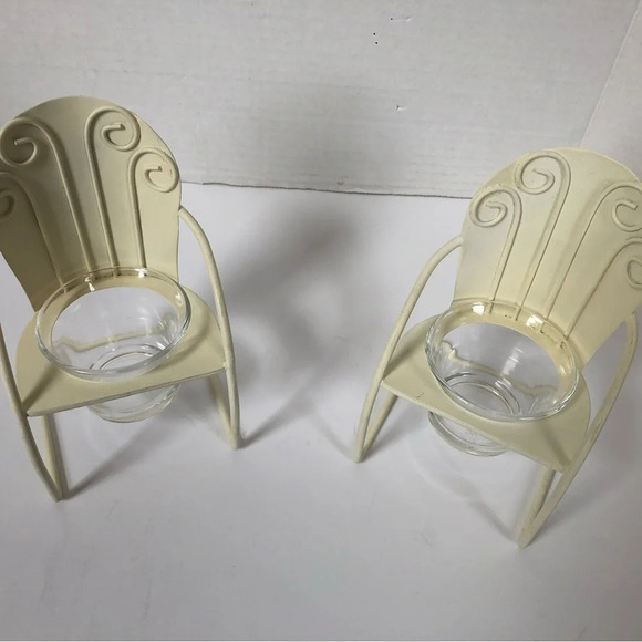 Vtg Metal Lawn Chair Candle  Holders - Picture 3 of 10